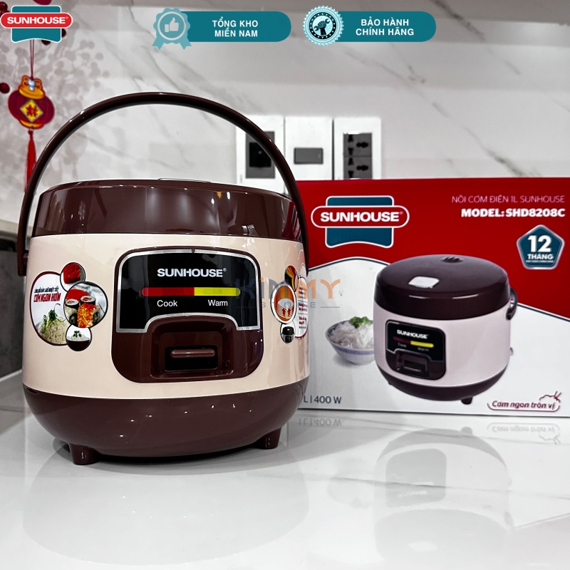 Nồi cơm điện 1L nắp liền Sunhouse SHD8208C